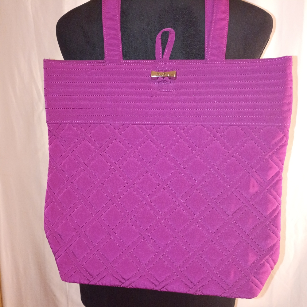 Vera Bradley Purple Quilted Tote Bag